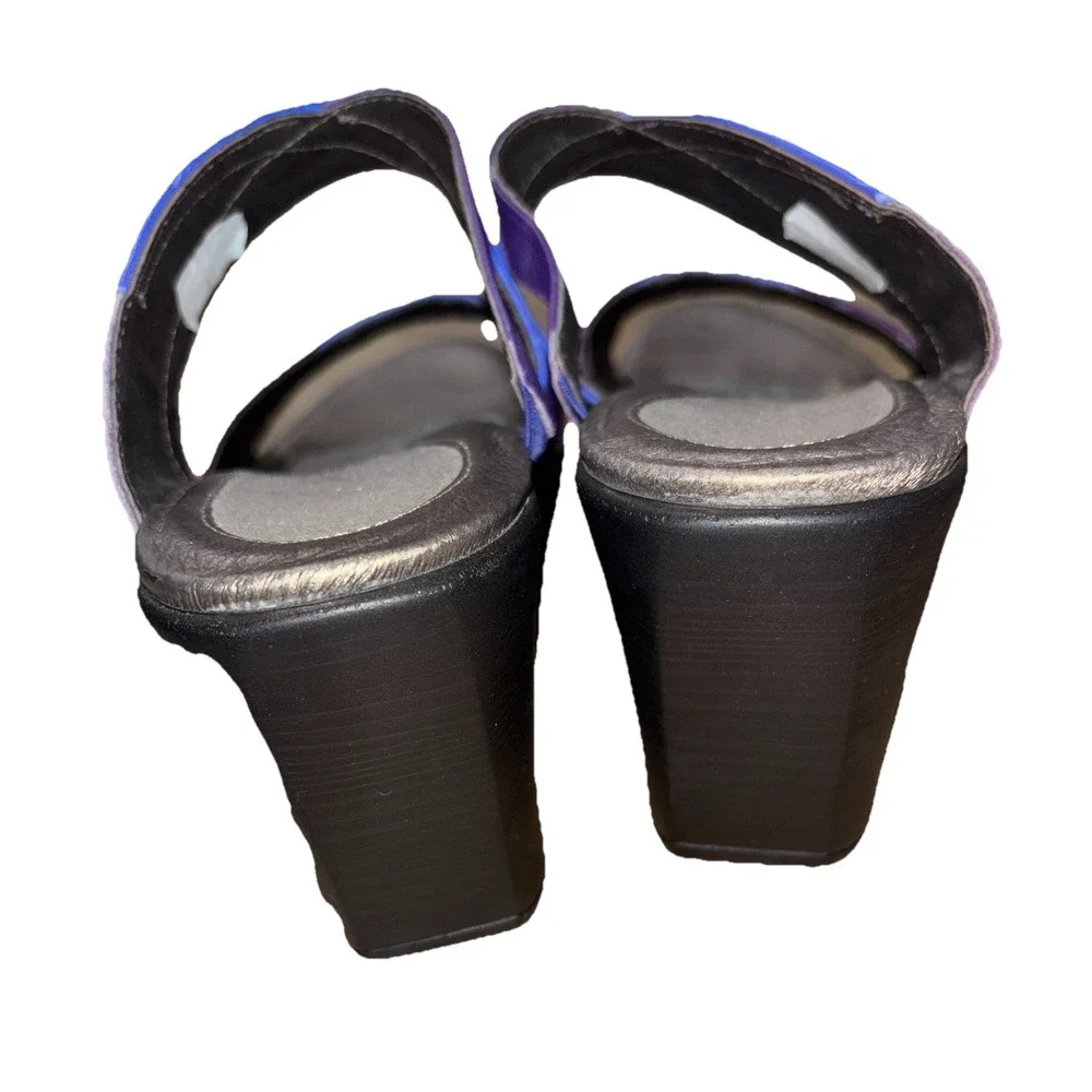 $165 NAOT 41/10 Color block Sandals Siren Platform Wedge Slides Grannycore‎